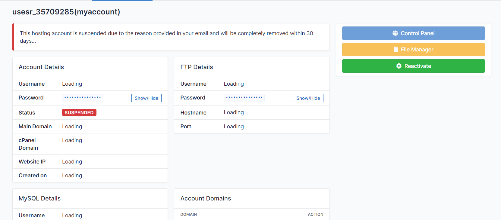 What to do when account get suspended